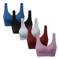 PRICES MAY VARY. Multicoloured-3 pack;Perfect for yoga, dance and other low-impact moves Removable bra period pads-The inside of the cup has a small opening that contains a removable pad. Removable pads are easy to put in & take out. The material of the sport bra is super comfortable and breathable;Super soft and stretchy.The stretchy straps do not dig into shoulders. Double layer knitted construction -Seamless compression bra designed for low impact activities. The straps are wide and supportiv Vermilion Bird, Zipper Sports Bra, Old Bras, Period Pads, Compression Bra, Sleep Bra, Yoga Dance, Blue Orchids, Comfortable Bras