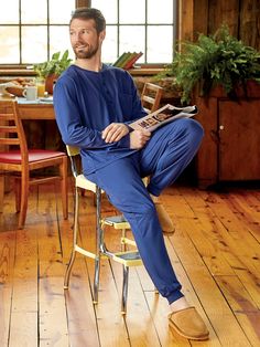 A Cold Weather Favorite...Now Softer and More Durable Than Ever Men Pajamas Fashion, Men Pajamas, Men's Loungewear, Pajamas For Men, Pajamas Fashion, Home Clothes, Mens Sleepwear, Cozy Loungewear, Mens Loungewear