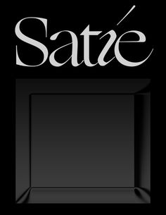 the word satte in white on a black background