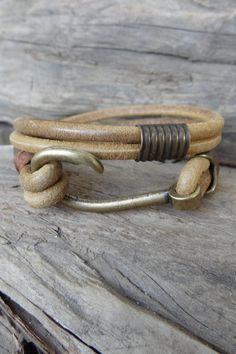 Wrap Fishing Hook Bracelet Natural Leather Bracelet Bronze | Etsy Leather Anchor Bracelet, Engraved Cuff, Nautical Bracelet, Personalized Leather Bracelet, Hook Bracelet, Leather Bangle, Fishing Hook, For Him Gifts, Him Gifts