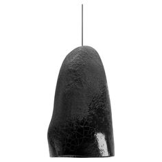 a black and white photo of a hanging object