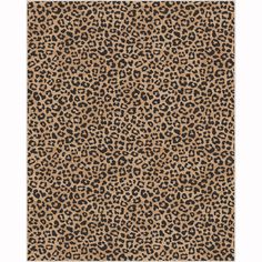 an animal print rug with black and brown spots on it's surface, in the shape of a cheetah pattern