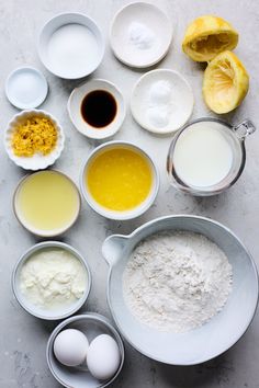 the ingredients for this recipe include eggs, flour, butter and other things to make it