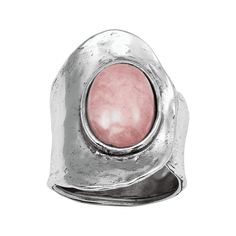 PRICES MAY VARY. Let this statement ring take center stage. A gorgeous pink rhodochrosite is framed by a wide band, adding to the dramatic impact of this piece. This bold ring will turn heads with its rich hue and subtle details. With this eye-catching design, you can rock any style. Consider ordering one size up as the wide nature of this ring may cause it to fit snugly. The piece comes with a '.925' sterling silver stamp as a symbol of guaranteed product quality. Sterling silver, natural rhodo Silversmith Rings, Howlite Jewelry, Silversmithing Jewelry, Rock Rings, Pink Rhodochrosite, Bold Rings, Funky Jewelry, Silver Jewelry Rings, Silver Pieces