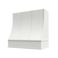 a white range hood on a white background