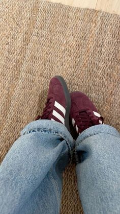 || tags🏷 #adidas #adidasspezial #samba #cuteshoes || Red Adidas Shoes Outfit, Outfits With Adidas Shoes, Shoes Winter 2023, Burgundy Sneakers Outfit, Outfits With Adidas, Red Sambas, Red Gazelle, Dark Red Shoes, Red Adidas Shoes