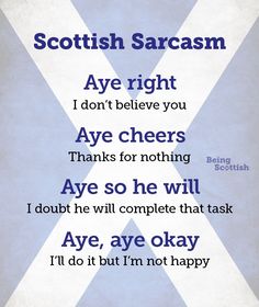 a poem written in blue and white with the words scottish saragramm on it