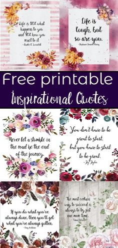 the free printable inspirational quotes