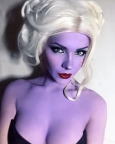 Ursula Costume Makeup, Disney Costume Makeup, Ursula Cosplay, Ursula Costume, Corpse Bride Costume, Mermaid Cosplay, The Creeper, Disney Makeup