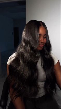 30 Inch Sew In, Standing On Business Mood, Black Sew In Hairstyles, Lace Closure Sew In, Body Wave Sew In, Sew In With Leave Out, 30 Inch Bussdown Middle Part, Quickweave Hairstyles With Leave Out, Traditional Sew In