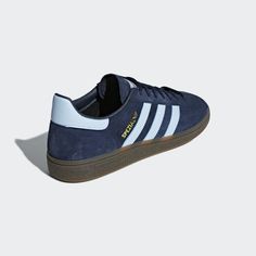 adidas Handball Spezial Shoes - Blue | adidas US Blue Three Stripes Skate Shoes With Round Toe, Blue Skate Shoes With Three Stripes And Round Toe, Spezial Shoes, Handball Players, Adidas Handball Spezial, Adidas Handball, Kids Belt, Adidas Adilette, Adidas Sneaker