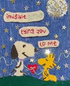 a handmade card with a dog saying i love you to the moon and back