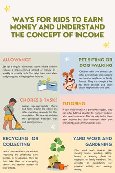 an info sheet describing how to earn money for kids and their pets in the home