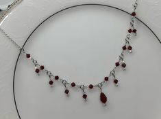 This gorgeous necklace is made with Swarovski Crystals and is designed to catch the light with every movement. Available in Red/White or Red/Black Black Dress Red Jewelry, Goth Heart Necklace, Black And Red Necklace, Red And Black Necklace, Prom Necklaces, Formal Jewelry, Dangle Necklace, Goth Jewelry, Handmade Jewelry Tutorials