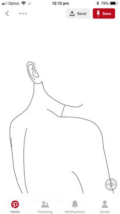 a line drawing of a man's head and neck, with the caption on it