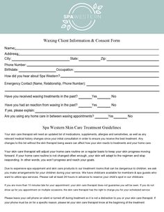 Eyelash Guide, Waxing Consultation Forms, Consent Forms For Waxing, Esthetician Facial Consent Form, Eyelash Extension Consent Form, Esthetician Facial