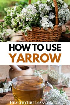 how to use yarrow tea in the kitchen and on the table with white flowers