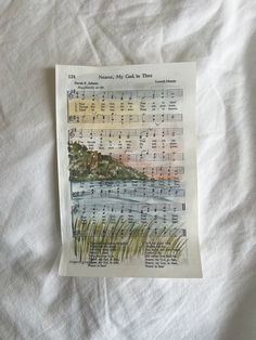 a sheet of paper with music notes on it