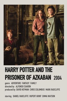 the harry potter and the prisoner of azzaban poster is featured in this image