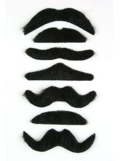 Mustache Multi Pack - Beard & Moustache Accessories for Kids & Adults Pirate Beard, Fake Mustaches, Long Beards, Party Funny, Eyebrow Shaping