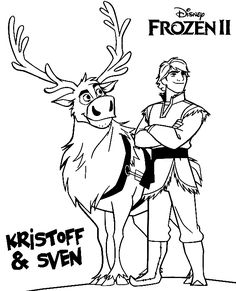 the frozen king and his reindeer from disney's frozen kingdom coloring pages for kids