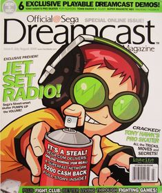 a magazine cover with a cartoon character holding a can