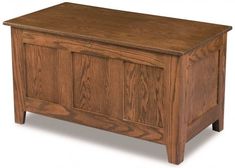 a wooden chest with two doors on one side and an open drawer on the other