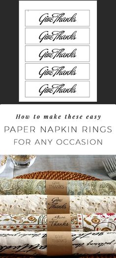 some type of paper napkins on top of each other with the words, how to make these easy paper napkins for any occasion