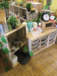 a room filled with lots of different types of furniture and decor on top of wooden floors