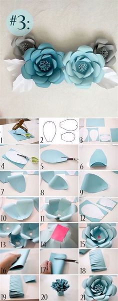 how to make paper flowers that look like they have been cut out and put together