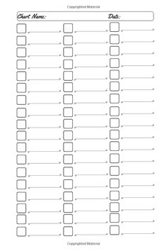 the printable checklist is shown in black and white, with two lines on each side