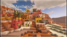 Mesa Village Minecraft, Minecraft Badlands Base, Minecraft Mesa Village, Mesa Minecraft Builds, Minecraft Badlands House, Mesa Builds Minecraft, Mesa Minecraft House, Mesa House Minecraft