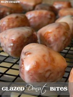 glazed donuts on a cooling rack ready to be baked in the oven for consumption