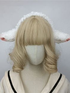 This price is for a kc only. Lolita Accessories:KC Lamb Mask, Lamb Ears, Sheep Mask, Kawaii Hair Accessories, Steampunk Fashion Female, Headpiece Accessories, Steampunk Fashion Male, Ear Design, Kawaii Hairstyles