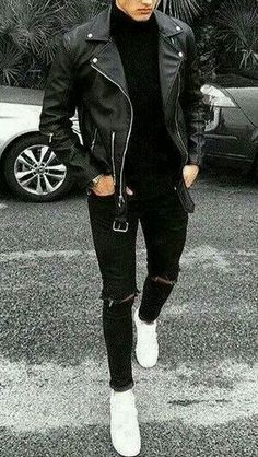 Outfits Quotes, Leather Jacket Outfit Men, Mens Casual Outfits Summer, Street Style Outfits Men, Mens Casual Dress Outfits, Men Stylish Dress, Leather Jacket Outfits, Fashion Suits For Men