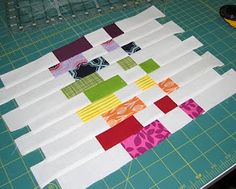 a piece of fabric that has been cut into squares