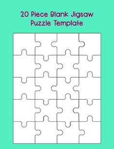 a piece blank jigsaw puzzle template