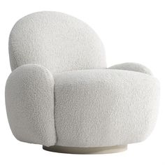 a white chair that is shaped like an egg