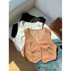 -Item Id 40766890 -Details: Button -Neckline: V Neck -Placket: Single Breasted -Style: Casual -Type: Vest -Hem Shaped: Regular -Color: Multicolor -Pattern Type: Plain -Outerwear Sleeve Length: Sleeveless -Outerwear Length: Short -Outerwear Material: Woven Fabric -Outerwear Composition: 95% Polyester, 5% Elastane -Pockets: No -Outerwear Body: Unlined -Fit Type: Slim Fit -Fabric: Medium Stretch -Care Instructions: Machine Wash, Do Not Dry Clean -Sheer: No **Open To Offers!!!** **Bundle To Save Mor Vest Blazer, Plain Tops, Stretch Top, Classy Chic, Fabric Medium, Chic Boutique, Colored Blazer, Single Breasted, Blazer Suit