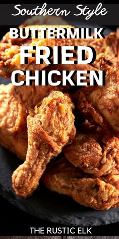 If you love delicious, crispy fried chicken, this southern fried chicken recipe is for you! Soaked in a seasoned buttermilk brine, coated in seasoned flour and deep fried in lard to a perfect, crisp finish you’ll never fry chicken any other way. Southern Fried Chicken Recipe, Best Fried Chicken Recipe, Fried Chicken Seasoning, Fried Chicken Breast Recipe, Chicken Seasoning Recipes, Chicken Wing Recipes Fried, Cooking Fried Chicken, Fried Chicken Recipe Southern, Deep Fried Recipes