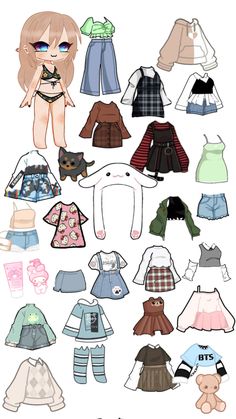 paper doll clothes and clothing for dolls