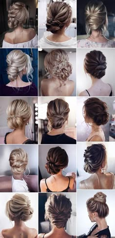 many different hairstyles are shown in this photo, and there is no image to describe