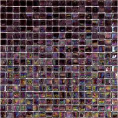 an abstract mosaic tile design in shades of purple and green