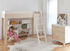 Perch Twin Loft Bed - The Century House - Madison, WI Mezzanine Design, Space Saving Bunk Bed, Big Kid Bedroom, Modern Bunk Beds, Cool Kids Rooms, Cool Bunk Beds, Bunk Bed Designs, Twin Loft Bed, Toddler Rooms