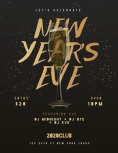 the new year's eve party flyer