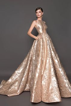 Wona 19210 gold halter evening gown – Mia Bella Couture بيوت ملكية, Sangeet Outfit, Gaun Fashion, Gold Gown, Amazing Dresses, Fashion Gowns, Ball Gown Skirt, فستان سهرة, Long Evening Gowns