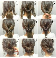 Fesyen Rambut Pendek, Easy Hair Updos, Peinados Recogidos, Step By Step Hairstyles, Fishtail Braid, Peinados Fáciles Para Cabello Corto, Low Bun, Work Hairstyles