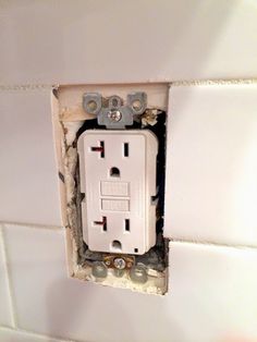 an electrical outlet is shown in the wall