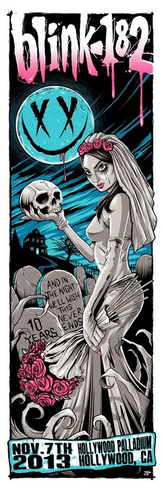 a poster with a woman holding a skull in it's hand and the word x on