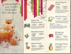 an advertisement for pineapple punch from the 1950's, with instructions on how to make it